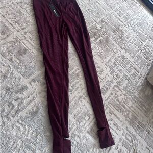 Fashion Nova Burgundy Leggings